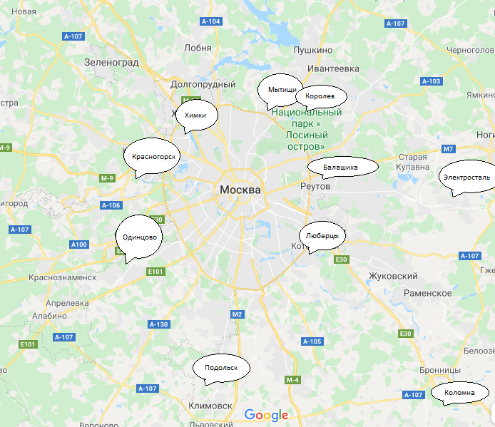 Карта город рядом. Крупные Подмосковные города. Большие города Подмосковья. Самый крупный город Московской области. Самые крупные города Подмосковья.