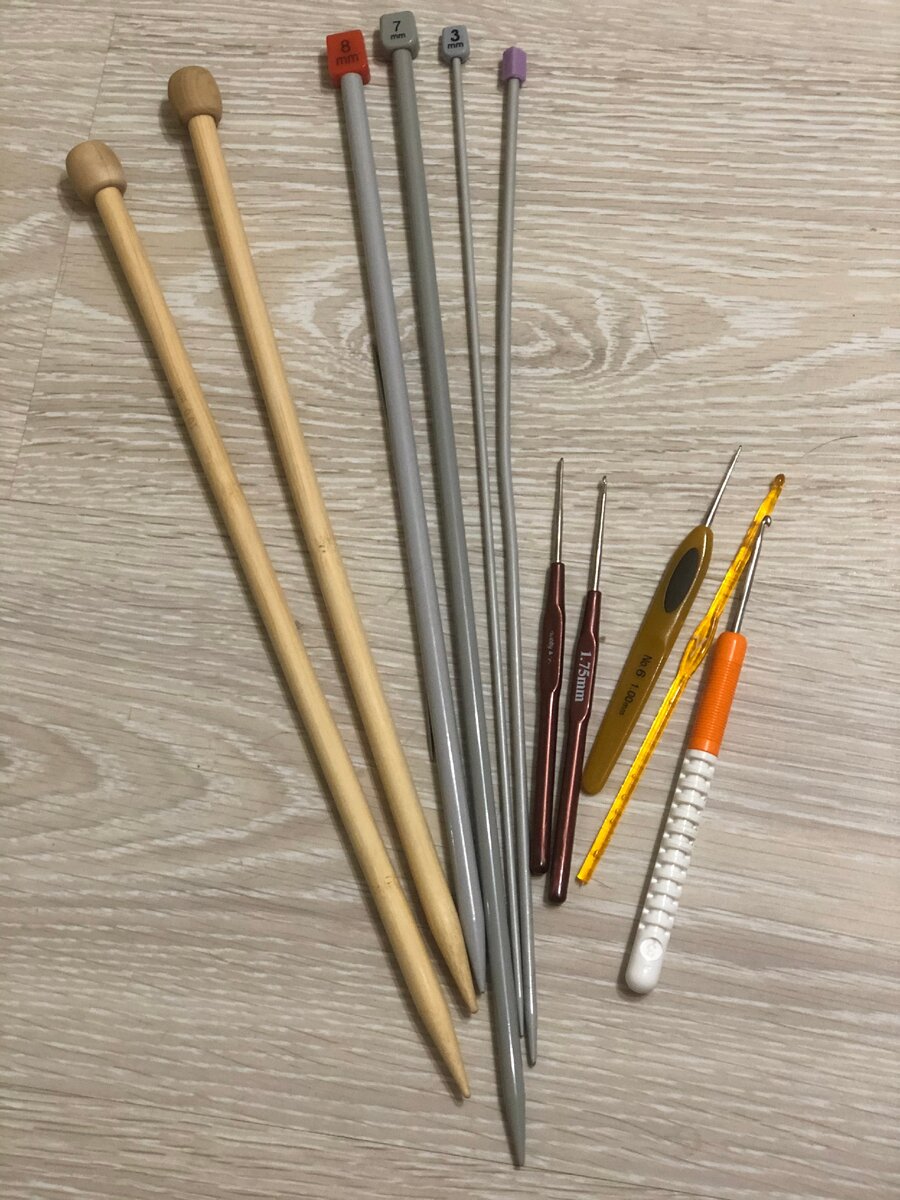 К разной пряже своя толщина крючка или спиц