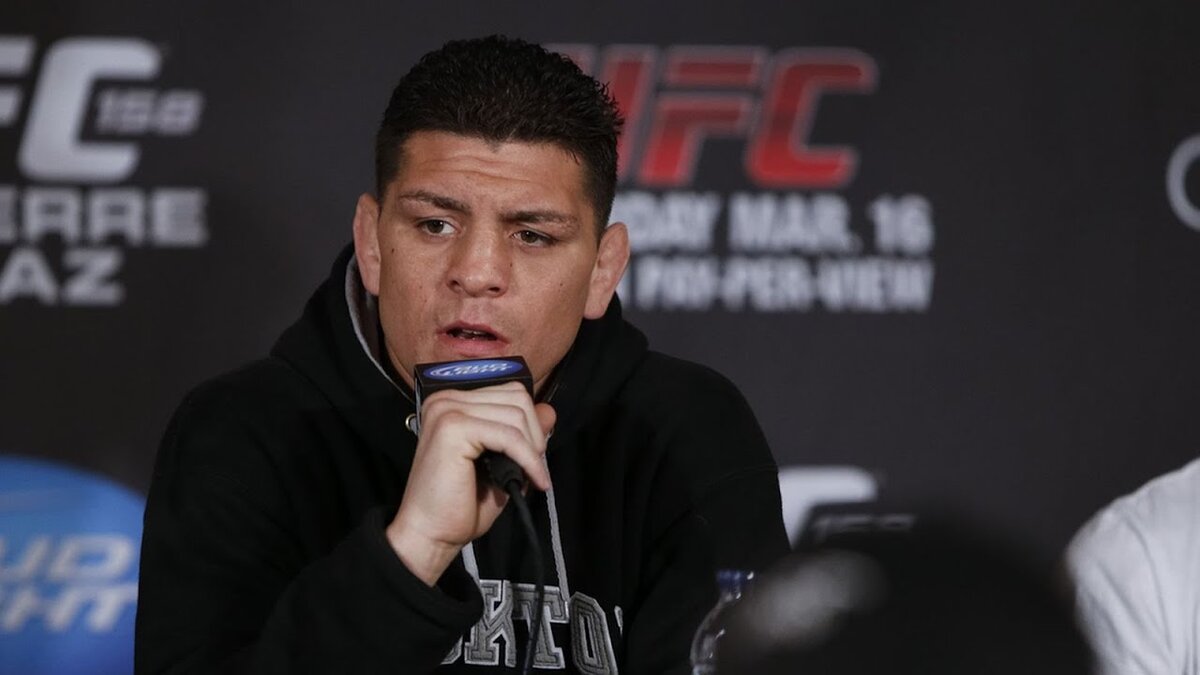 Ник Диаз на пресс конференции к UFC 158
