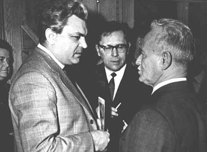 Сергей Бондарчук и Михаил Шолохов