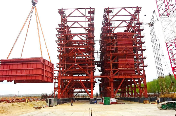 
На фото: монтаж экономайзеров котла, Свистягино, 14 мая 2020 г.