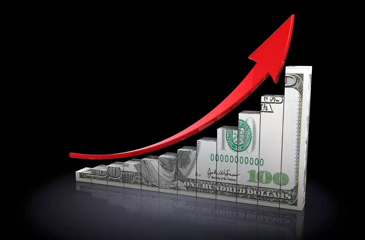 Курсы валют вырос. Доллар растет. Рост курса доллара. Повышение доллара. Доллар вырос иллюстрация.