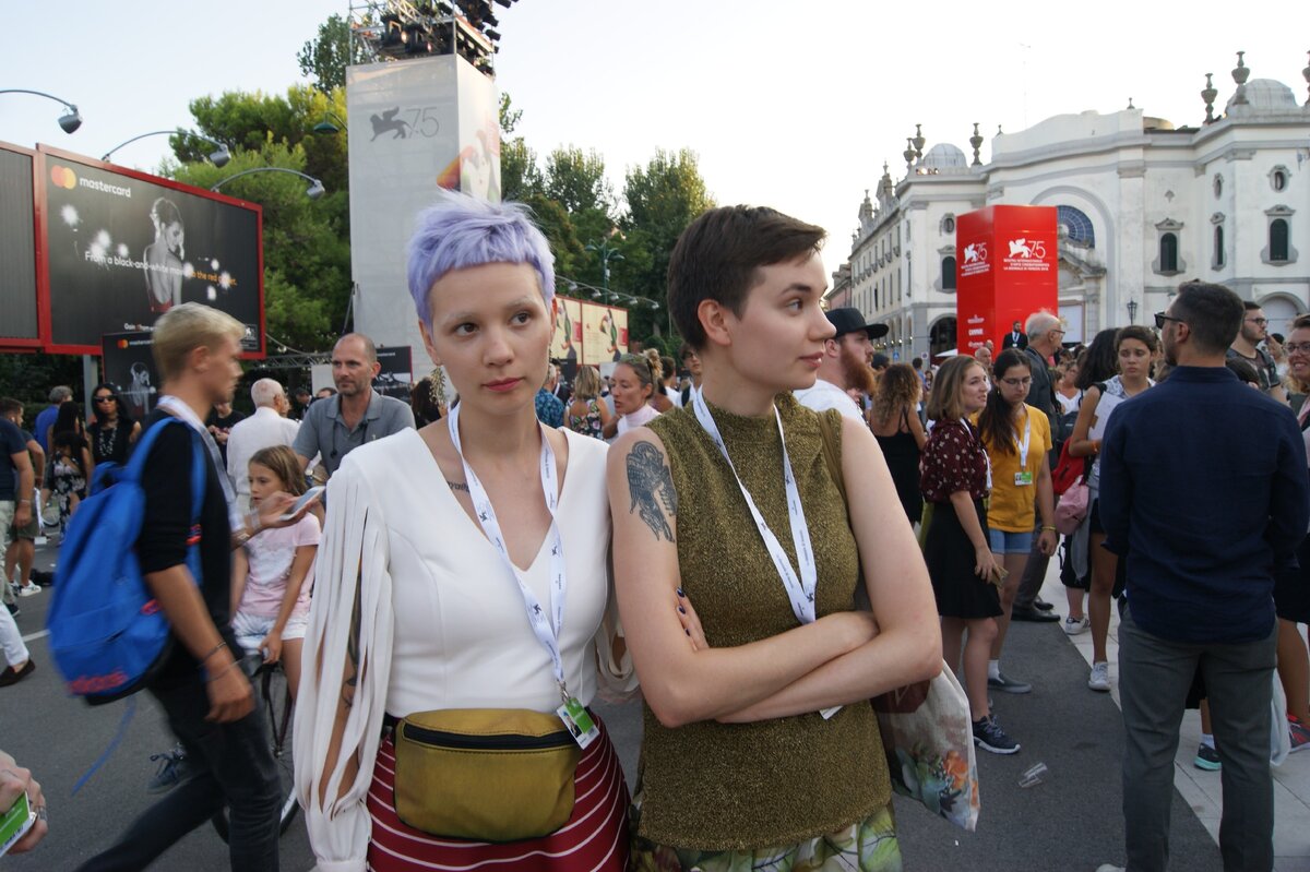 мои дочки Радмила и Гелия на Венецианском кинофестивале в 2018 году 