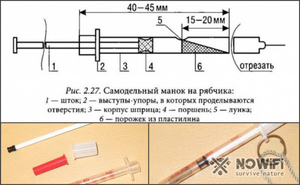 Манок из шприца