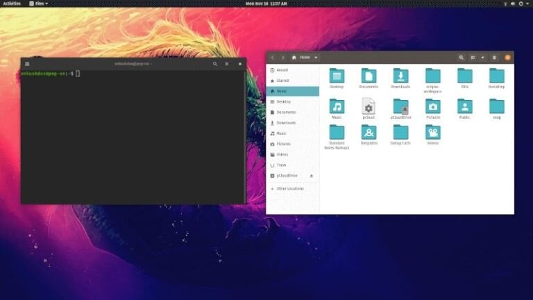 Интерфейс GNOME в Pop!_OS 