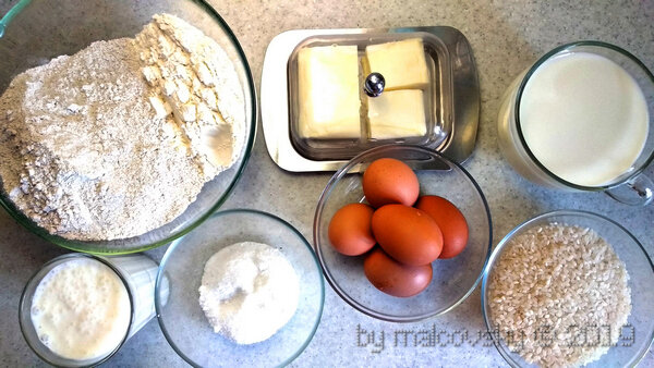 Ингредиенты для карельских калиток