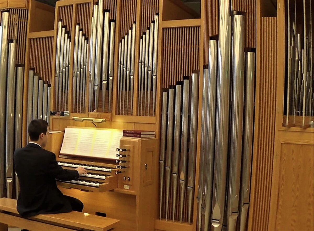 Орган со множеством звучащих труб (Фотография взята из источника yandex.ru)