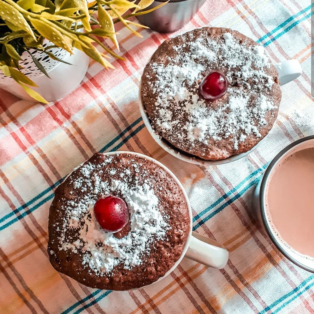 Шоколадный кекс в микроволновке 