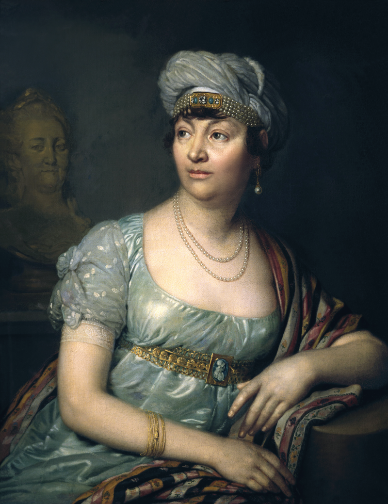 Боровиковский В. Л. «Портрет Анны-Луизы-Жермены де Сталь» (?) (1812) Государственная Третьяковская галерея. 