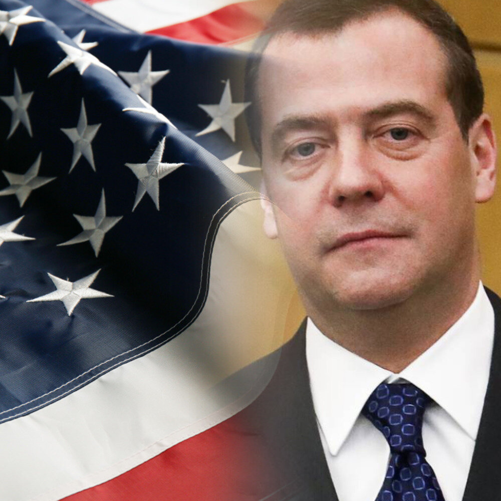 Д. Медведев. Коллаж Радио 100 грамм