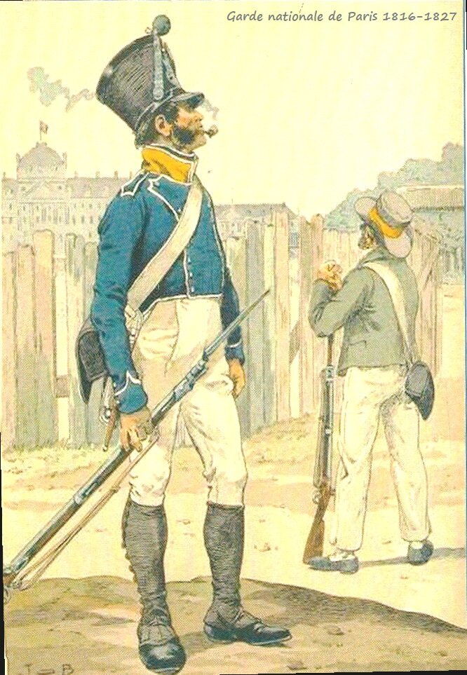 Национальная гвардия Парижа (Garde nationale de Paris) 1816-1827 гг.