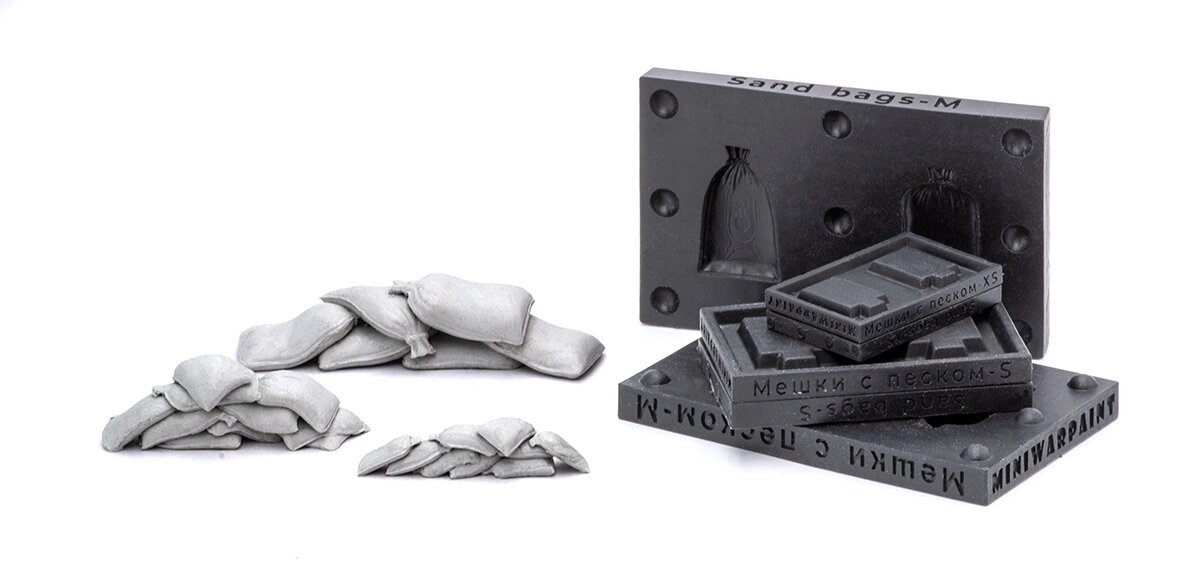 Молд мешки с песком. MiniWarPaint. T-073; T-074; T-075.