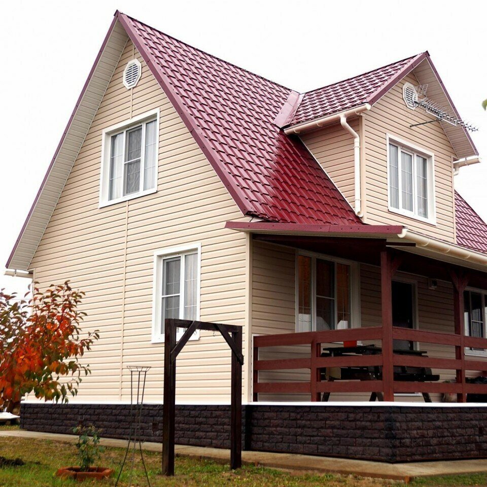 Так выглядит облицовка фасада сайдингом.