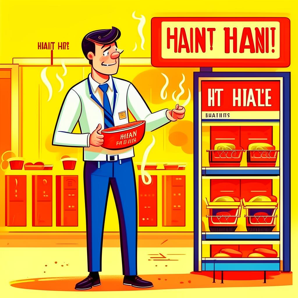 Так, по мнению нейросети, выглядит процесс взятия покупателя горячим))