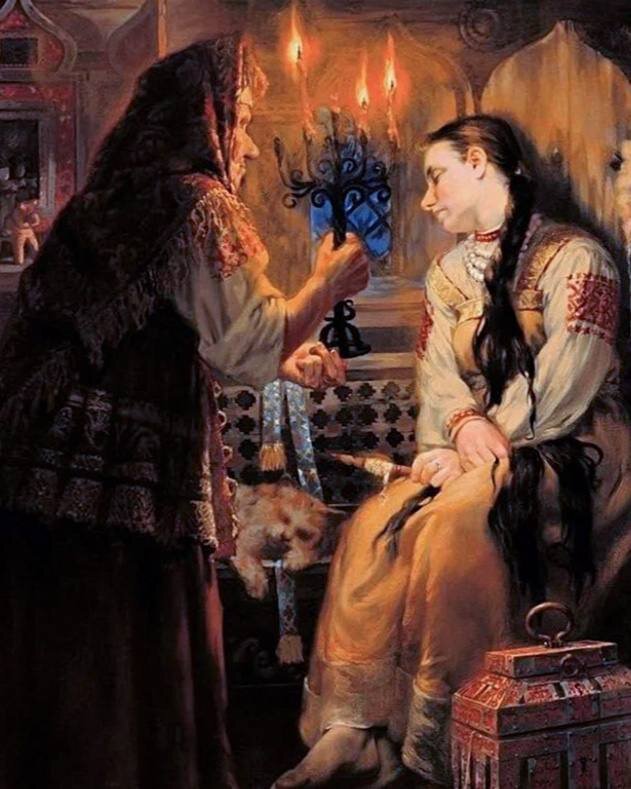 Художник Юрий Сергеев. Святочные сновидения.