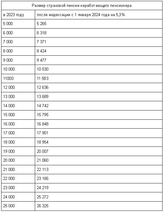 Прибавка пенсии январь 2024