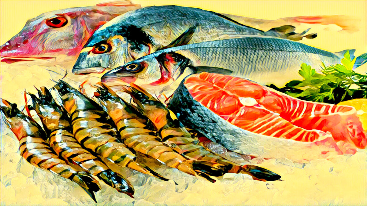 Жирная рыба и морепродукты