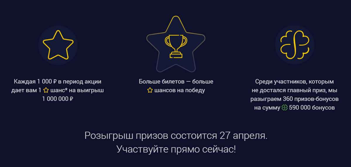 Вот основное условие розыгрыша.