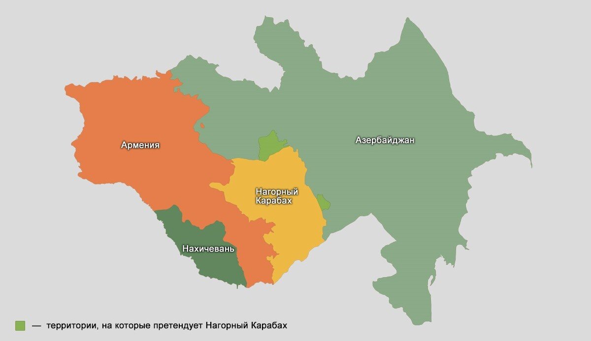 карта азербайджана и карабаха