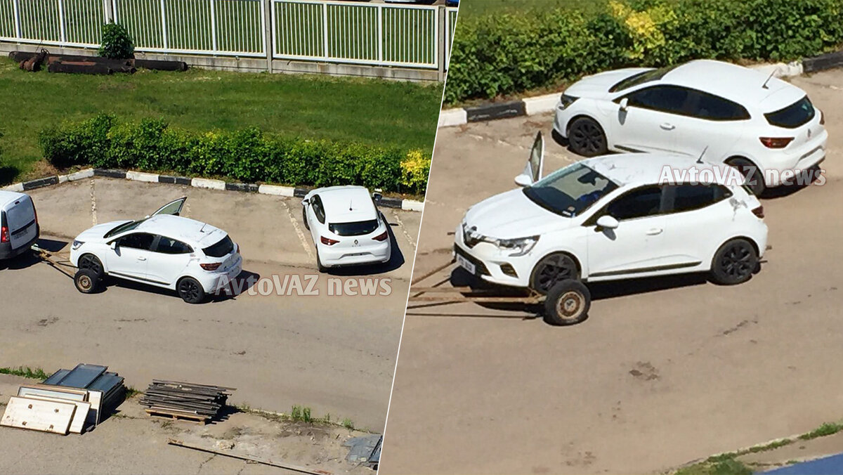Шпионские фото испытаний Renault Clio на территории АвтоВАЗа