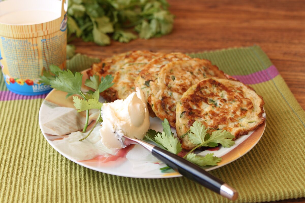 Оладьи из кабачков. Фото автора