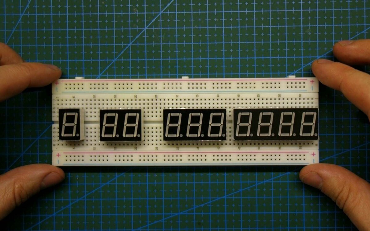 Одно-, 2-x, 3-х и 4-х символьные семисегментные светодиодные индикаторы