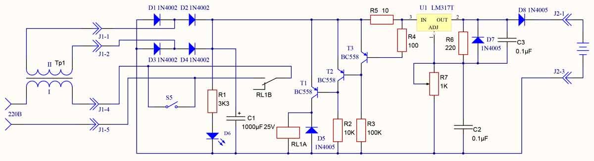 зарядное устройство LM317