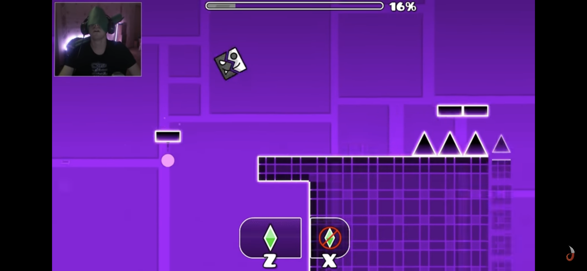 Прохождение уровня закрытыми глазами. Фотография взята с ютуб канала - DeCody.