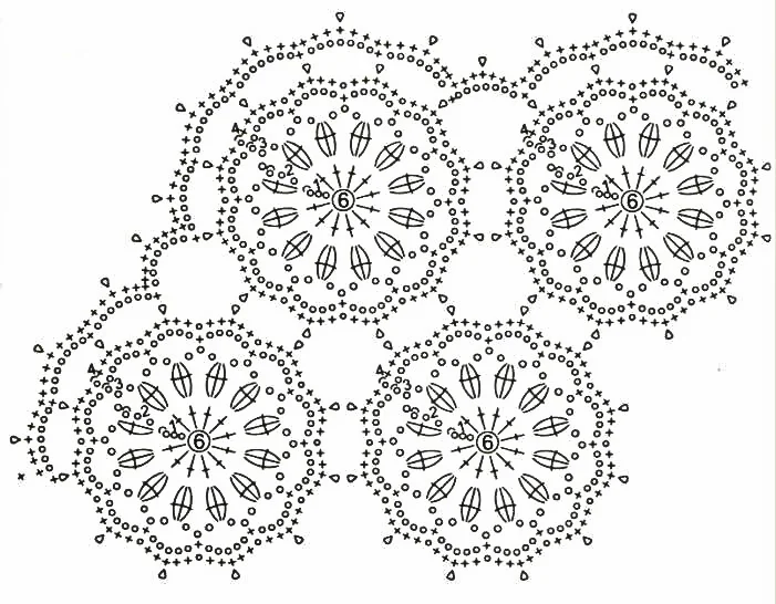 Вязание круглых мотивов крючком схемы и описание