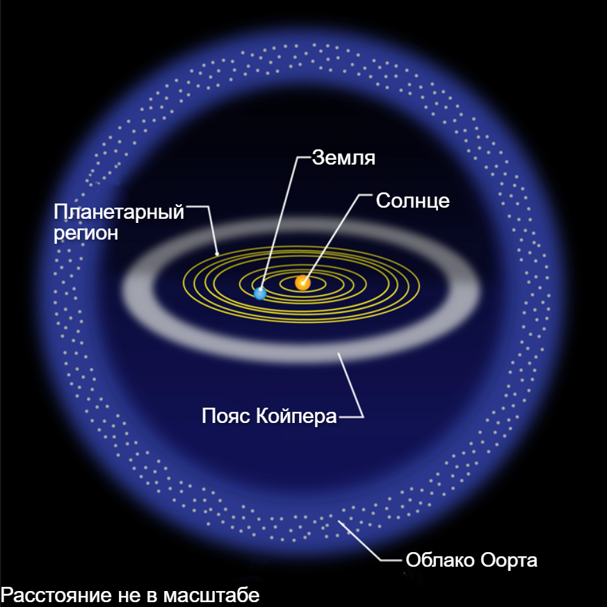 Короткопериодические кометы происходят из пояса Койпера, а долгопериодические кометы - из Облака Оорта.