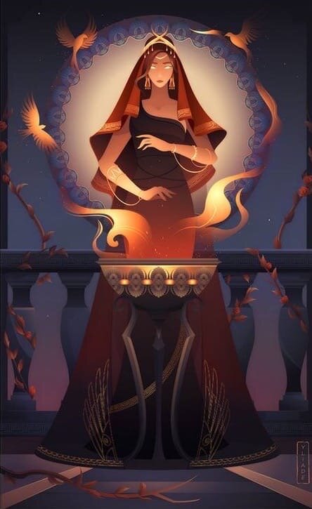 Гестия или Веста (римская версия) - греческая богиня дома, сердца и огня. Поскольку Телец является фиксированным земным знаком зодиака, потребность в стабильности и безопасности передается богине, потому что дом - это то место, где находится сердце. 