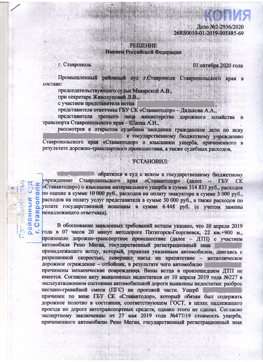Источник: Автор статьи. Взыскание компенсации через суд. Выигранное дело