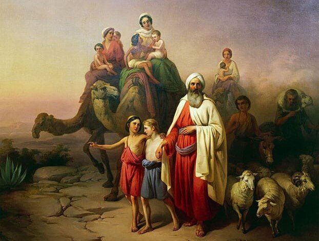 Переселение Авраама. Йож. Мольнар. 1850. Изображение взято в открытых источниках.