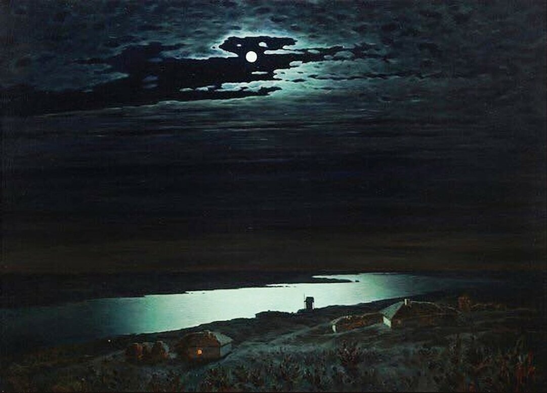 Архип Куиджи "Лунная ночь на Днепре " 1880 г.