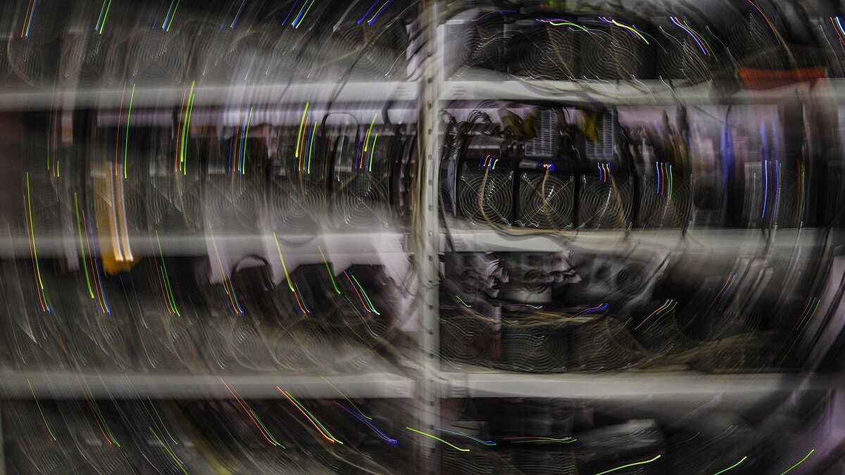    Стеллажи с фермами для майнинга криптовалют© РИА Новости . Владимир Астапкович