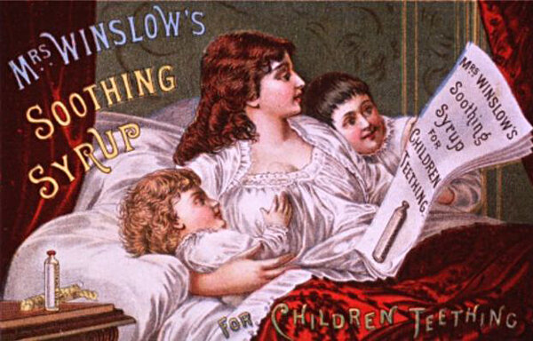 Реклама "Чудесного средства миссис Уинслоу" в журнале для женщин