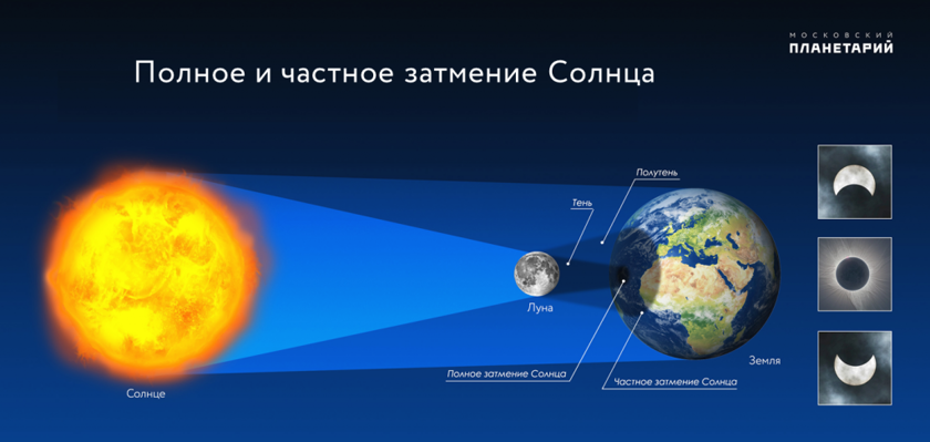    25 октября проходит частное затмение Солнца. Фото: Московский планетарий