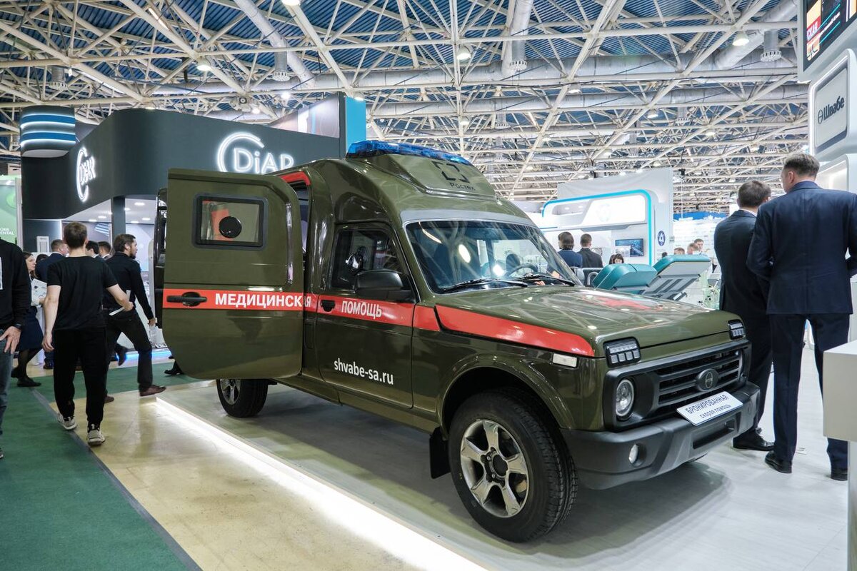 Бронированная LADA Niva Legend для эвакуации раненых, фото: rostec.ru