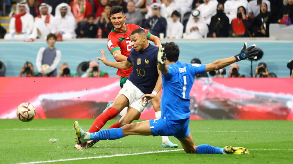    Французы — первая сборная на ЧМ-2022, которая забила Марокко. Фото: REUTERS