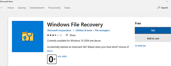 В открытом Microsoft Store введите “Windows File Recovery” в строку поиска.Выберите подходящую программу в результатах поиска и нажмите “Получить”.После этого начнется загрузка программы. Когда загрузка завершится, вы сможете найти программу Windows File Recovery в меню «Пуск».
