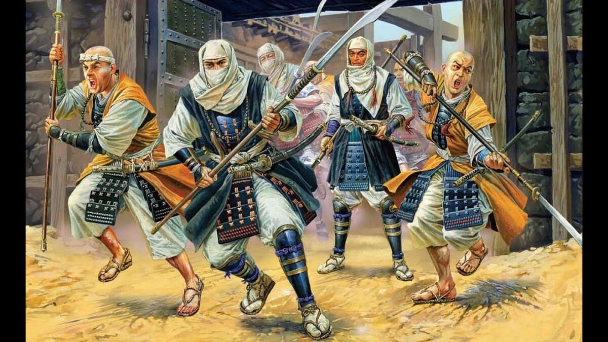 Монахи-воины сохэи. За храм и двор пронзают в упор.