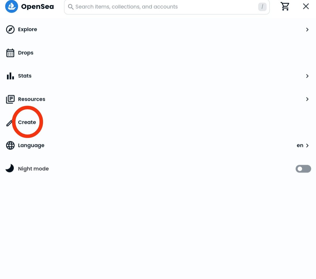 opensea.io добавление NFT