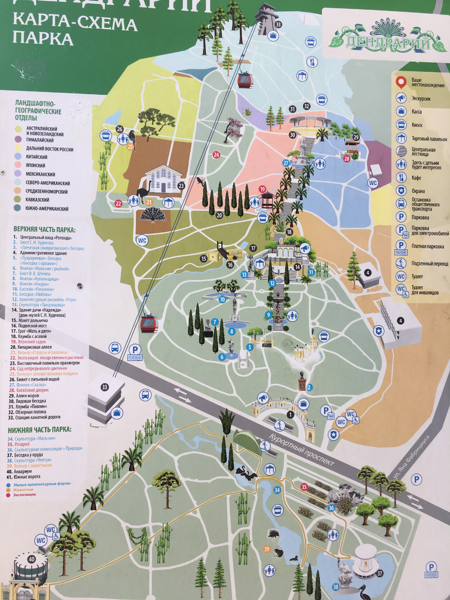 Карта Дендрария