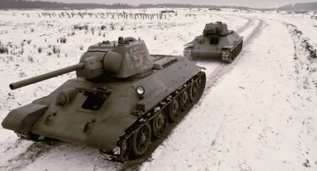Т-34/76. Лобового пулемета нет. Кадр из сериала