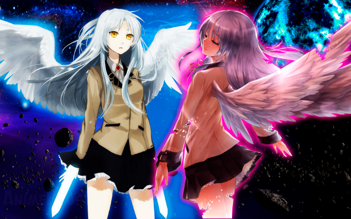 2 аниме ангела, я не знаю из каких аниме. Решил взять из рандомных аниме 