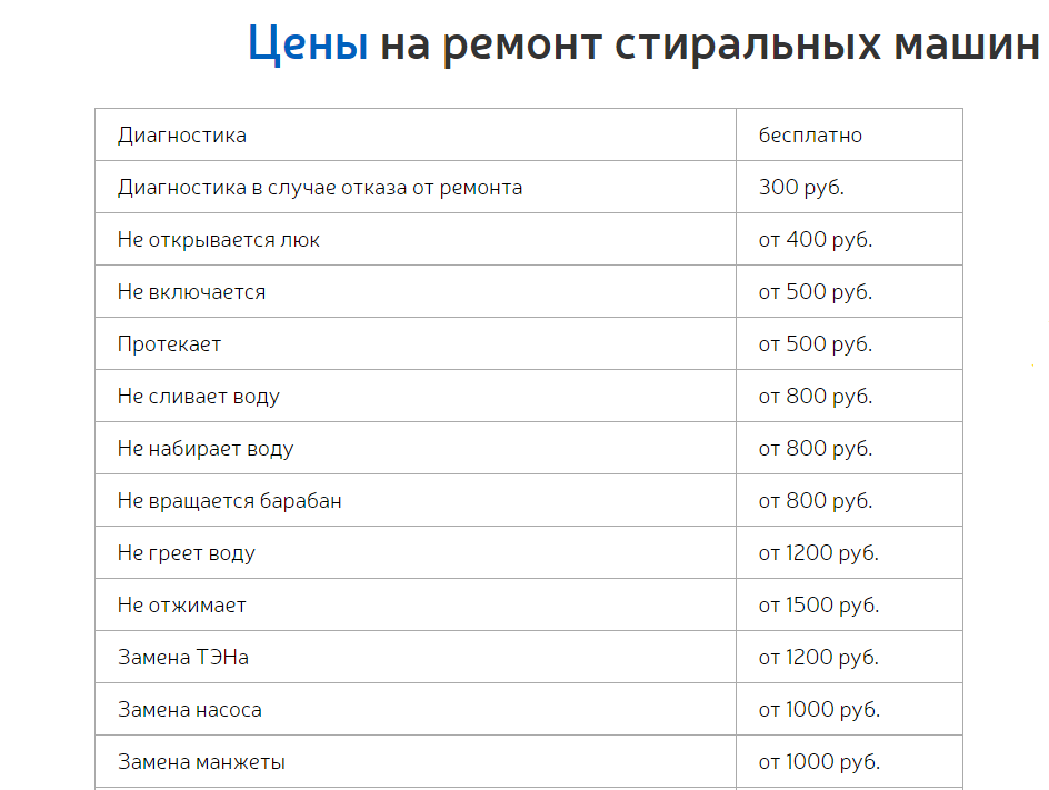 Прайс на ремонт стиральных. Прайс лист по ремонту стиральных машин. Расценки на ремонт стиральных машин. Прайс на ремонт стиральных машин. Прейскурант по ремонту стиральных машин.