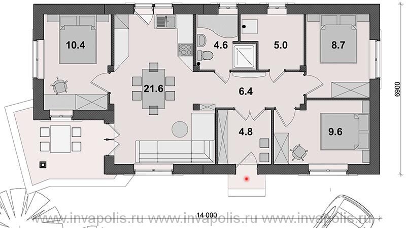 Планировка. Даже маленькая терраска поместилась. Комната 8,7 зимой используется как кабинет. В котельной допускается установка второго унитаза и раковины.