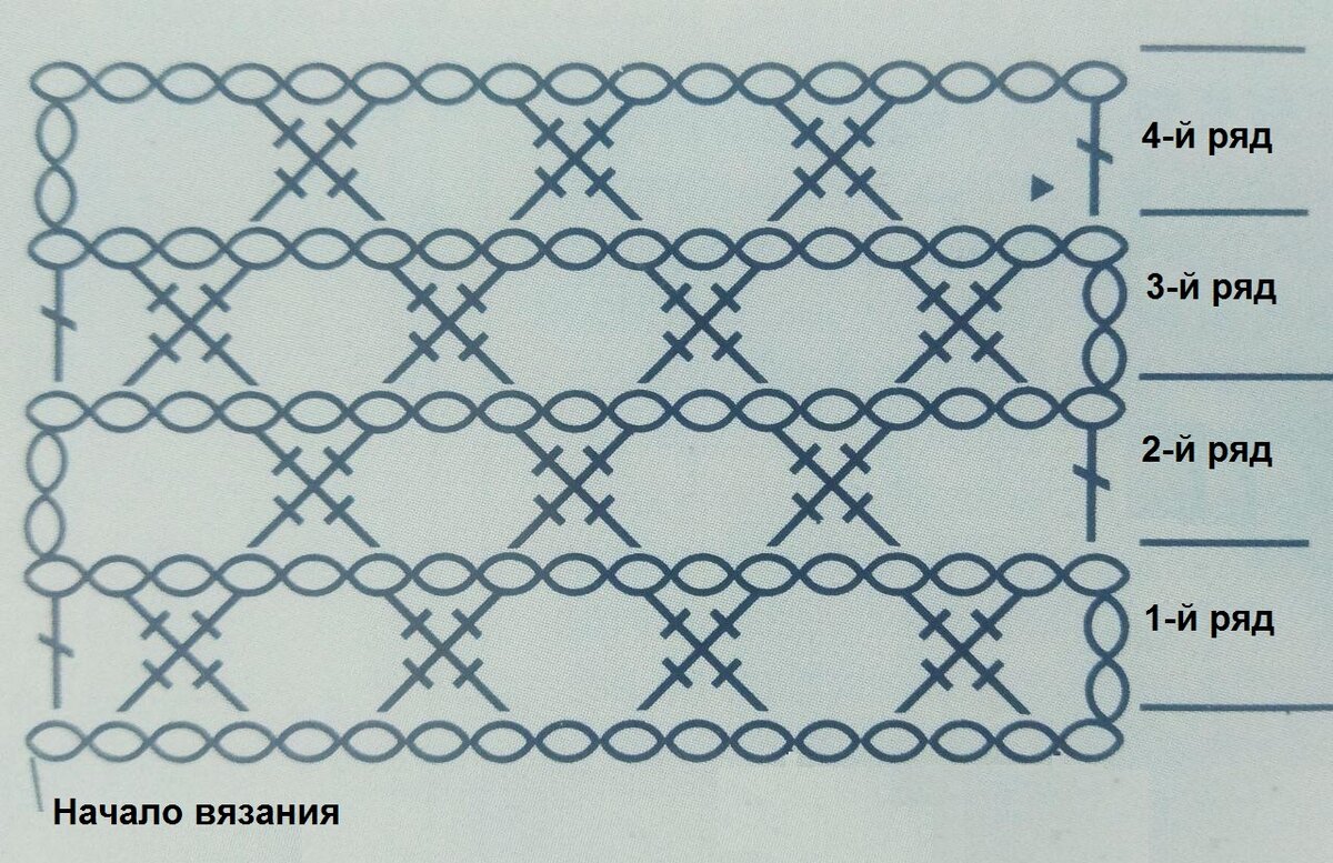 Связать крестик крючком схема