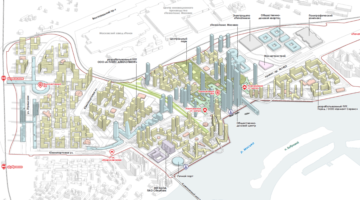 Карта москвы южный порт