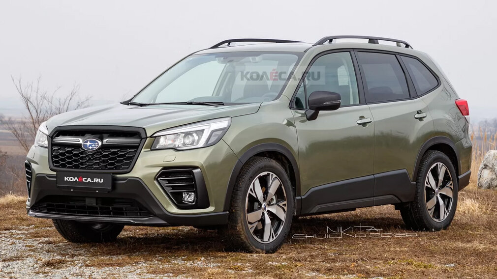 Рендер нового Subaru Forester, фото: Колёса.ру